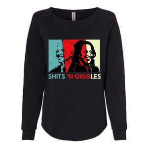 Funny Anti Biden Harris Shits 'N Giggles Political Gift Womens California Wash Sweatshirt