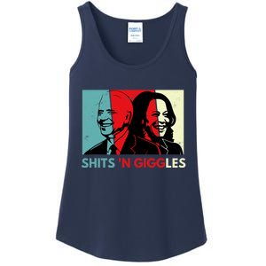 Funny Anti Biden Harris Shits 'N Giggles Political Gift Ladies Essential Tank