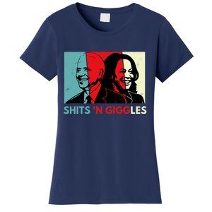 Funny Anti Biden Harris Shits 'N Giggles Political Gift Women's T-Shirt