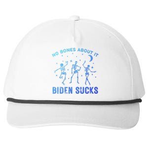 Funny Anti Biden Halloween Biden Sucks Dancing Skeletons Meaningful Gift Snapback Five-Panel Rope Hat