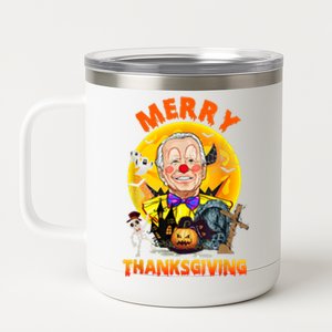 Funny Anti Biden Merry Thanksgiving Confused Halloween 12 oz Stainless Steel Tumbler Cup