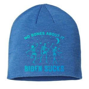 Funny Anti Biden Halloween Biden Sucks Dancing Skeletons Meaningful Gift Sustainable Beanie