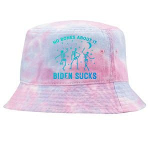 Funny Anti Biden Halloween Biden Sucks Dancing Skeletons Meaningful Gift Tie-Dyed Bucket Hat