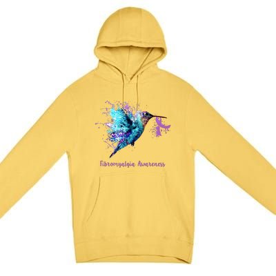 Fibromyalgia Awareness Bird Cancer Nurse Premium Pullover Hoodie