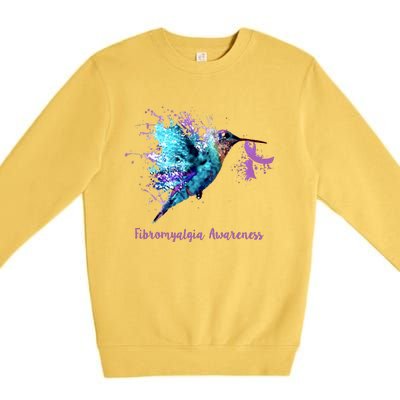 Fibromyalgia Awareness Bird Cancer Nurse Premium Crewneck Sweatshirt