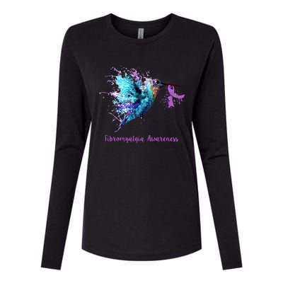 Fibromyalgia Awareness Bird Cancer Nurse Womens Cotton Relaxed Long Sleeve T-Shirt