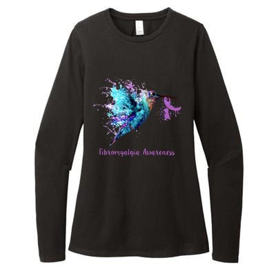 Fibromyalgia Awareness Bird Cancer Nurse Womens CVC Long Sleeve Shirt