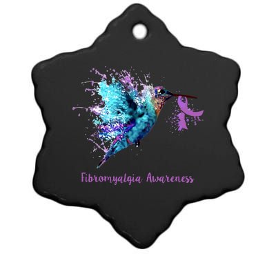 Fibromyalgia Awareness Bird Cancer Nurse Ceramic Star Ornament