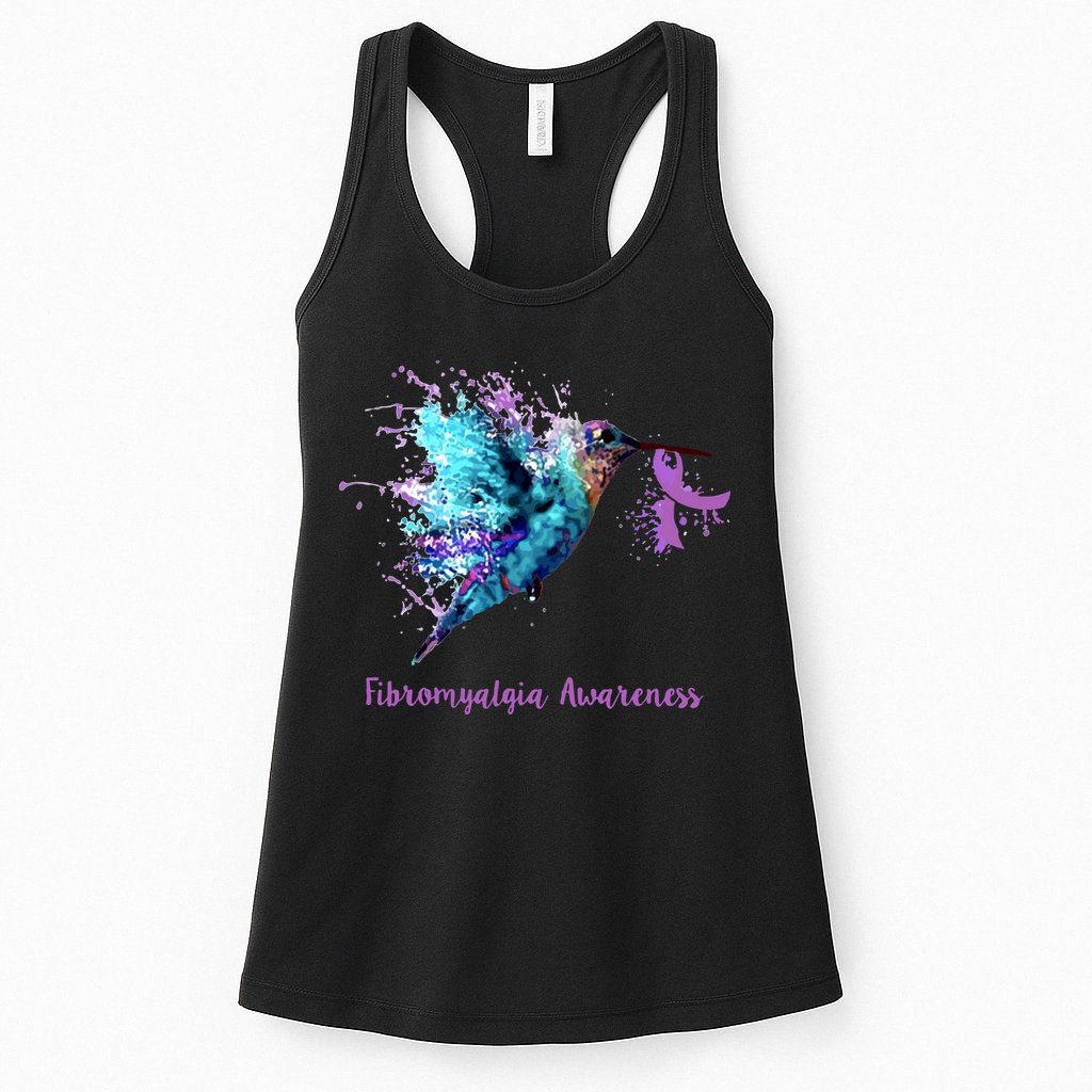 Fibromyalgia Awareness Bird Cancer Nurse Womens Tank Top