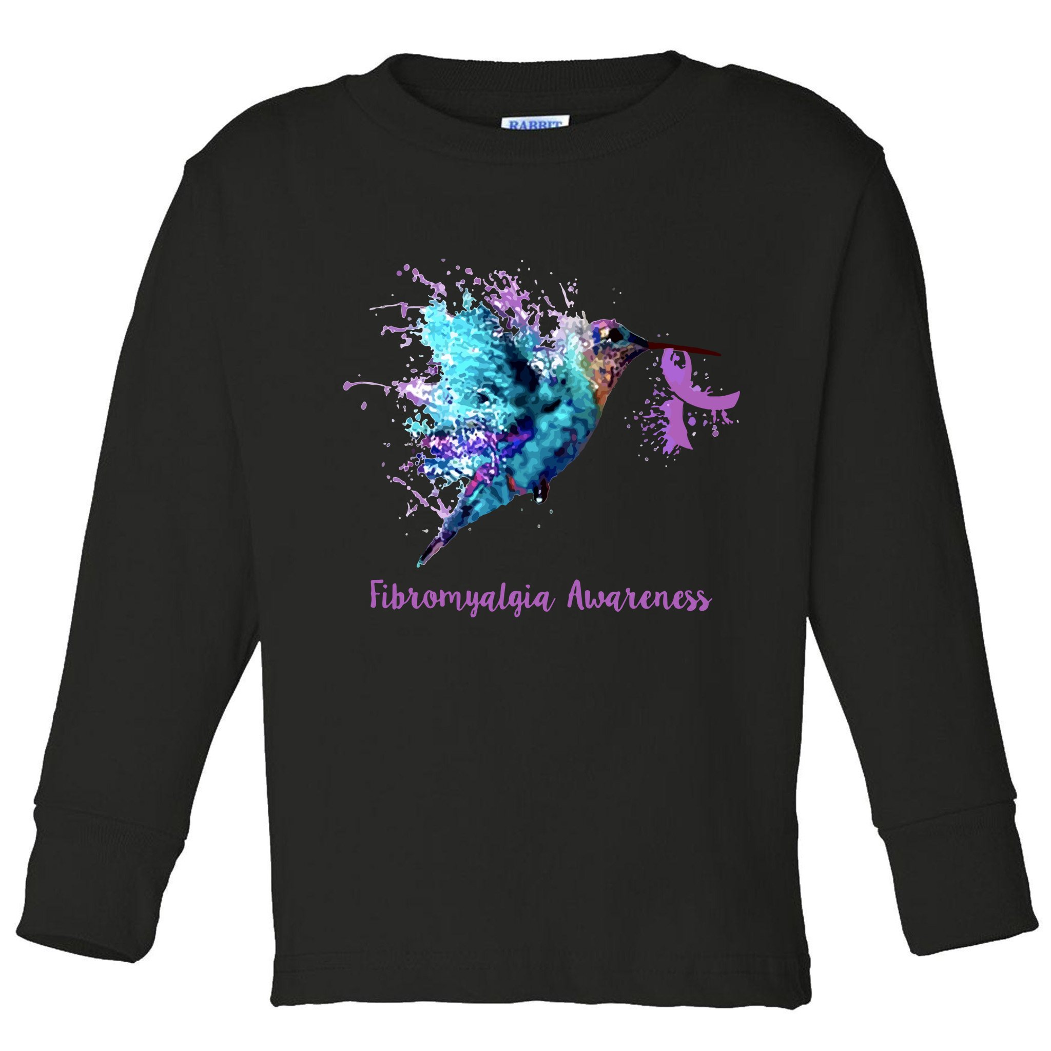 Fibromyalgia Awareness Bird Cancer Nurse Toddler Long Sleeve Shirt