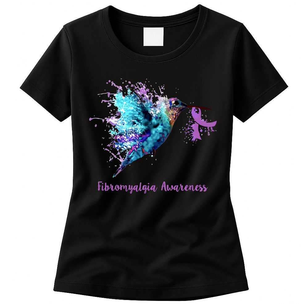 Fibromyalgia Awareness Bird Cancer Nurse Womens T-Shirt