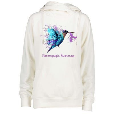 Fibromyalgia Awareness Bird Cancer Nurse Womens Funnel Neck Pullover Hood