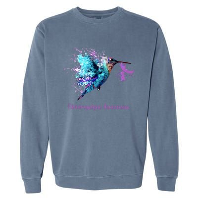 Fibromyalgia Awareness Bird Cancer Nurse Garment-Dyed Sweatshirt