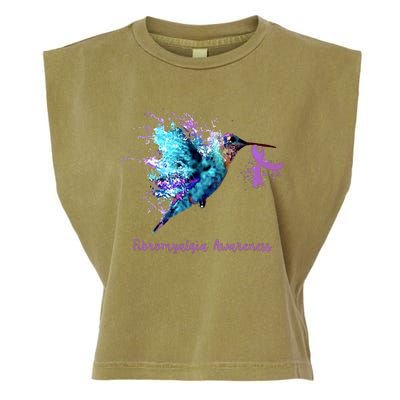 Fibromyalgia Awareness Bird Cancer Nurse Garment-Dyed Women's Muscle Tee