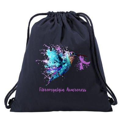 Fibromyalgia Awareness Bird Cancer Nurse Drawstring Bag