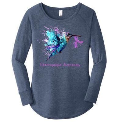 Fibromyalgia Awareness Bird Cancer Nurse Women's Perfect Tri Tunic Long Sleeve Shirt