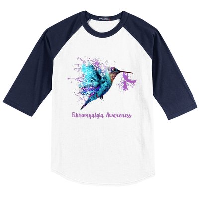 Fibromyalgia Awareness Bird Cancer Nurse Baseball Sleeve Shirt