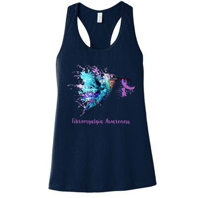 Fibromyalgia Awareness Bird Cancer Nurse Women's Racerback Tank