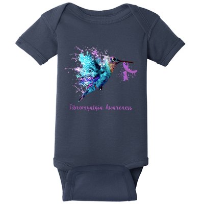 Fibromyalgia Awareness Bird Cancer Nurse Baby Bodysuit