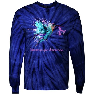 Fibromyalgia Awareness Bird Cancer Nurse Tie-Dye Long Sleeve Shirt