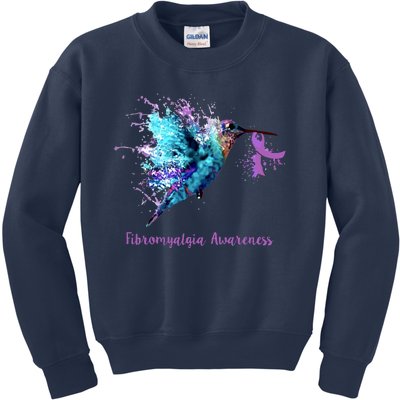 Fibromyalgia Awareness Bird Cancer Nurse Kids Sweatshirt