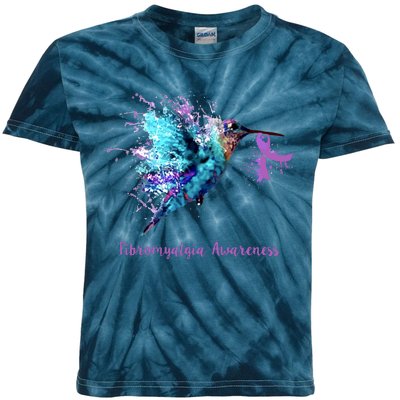 Fibromyalgia Awareness Bird Cancer Nurse Kids Tie-Dye T-Shirt