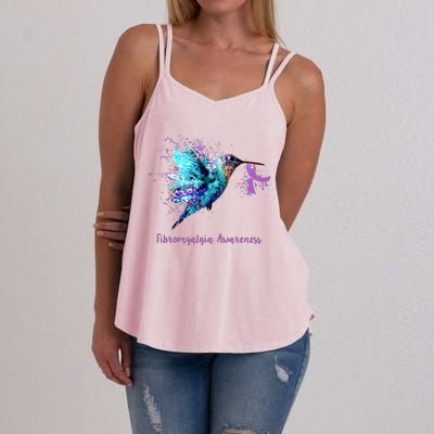 Fibromyalgia Awareness Bird Cancer Nurse Women's Strappy Tank