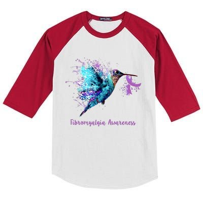 Fibromyalgia Awareness Bird Cancer Nurse Kids Colorblock Raglan Jersey