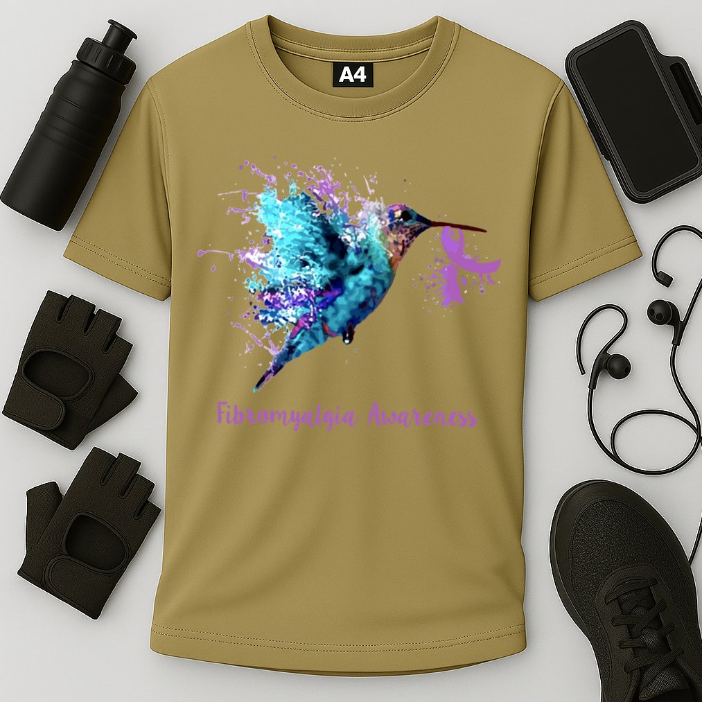 Fibromyalgia Awareness Bird Cancer Nurse Cooling Performance Crew T-Shirt