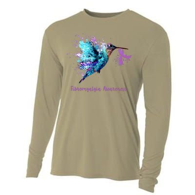 Fibromyalgia Awareness Bird Cancer Nurse Cooling Performance Long Sleeve Crew