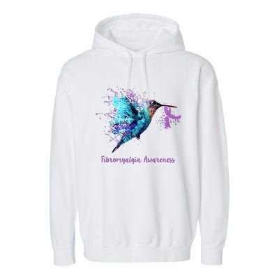 Fibromyalgia Awareness Bird Cancer Nurse Garment-Dyed Fleece Hoodie