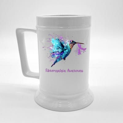 Fibromyalgia Awareness Bird Cancer Nurse Beer Stein