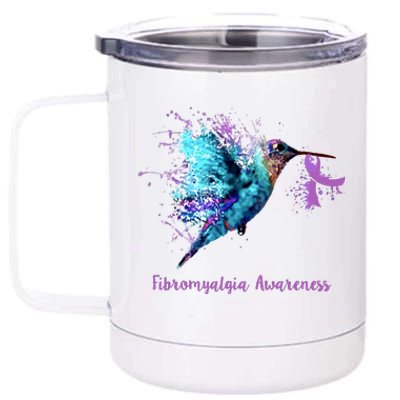 Fibromyalgia Awareness Bird Cancer Nurse 12 oz Stainless Steel Tumbler Cup