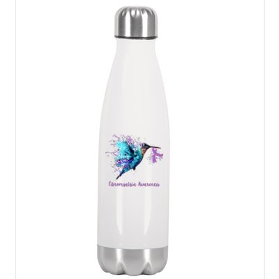 Fibromyalgia Awareness Bird Cancer Nurse Stainless Steel Insulated Water Bottle