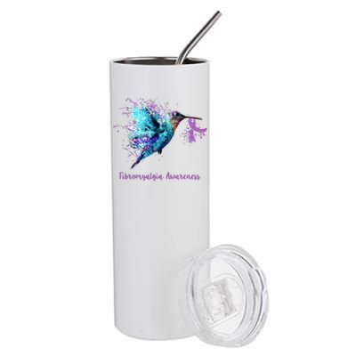 Fibromyalgia Awareness Bird Cancer Nurse Stainless Steel Tumbler