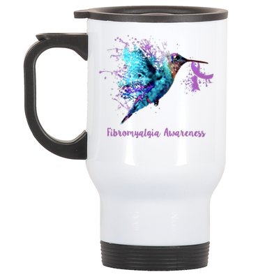 Fibromyalgia Awareness Bird Cancer Nurse Stainless Steel Travel Mug