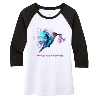 Fibromyalgia Awareness Bird Cancer Nurse Women's Tri-Blend 3/4-Sleeve Raglan Shirt