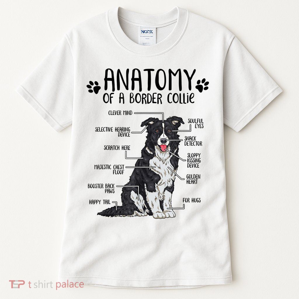 Funny Anatomy Border Collie Dog Lover Gift Tall T-Shirt