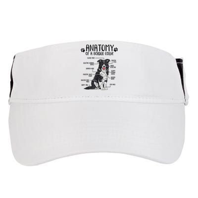Funny Anatomy Border Collie Dog Lover Gift Adult Drive Performance Visor
