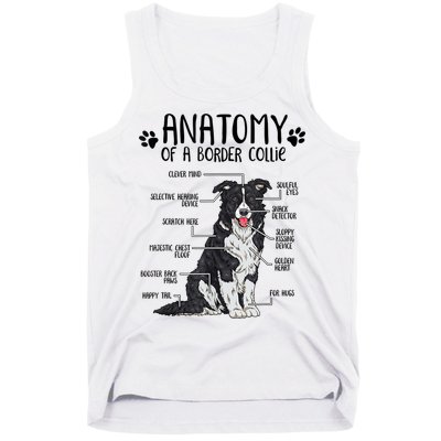 Funny Anatomy Border Collie Dog Lover Gift Tank Top