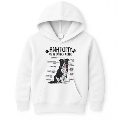 Funny Anatomy Border Collie Dog Lover Gift Kids Hoodie