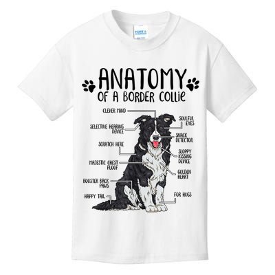 Funny Anatomy Border Collie Dog Lover Gift Kids T-Shirt
