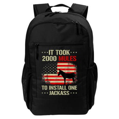 Funny Anti Biden It Took 2000 Mules To Install One Jackass Daily Commute Backpack