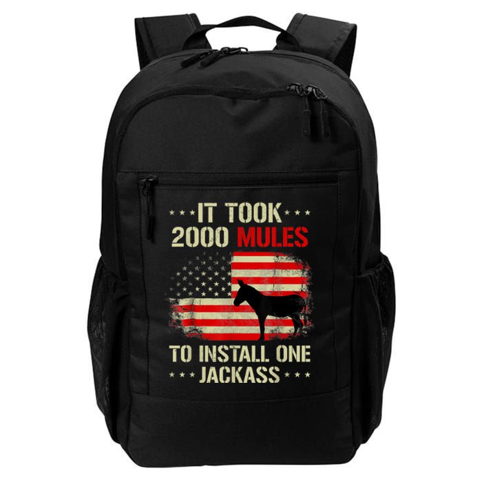 Funny Anti Biden It Took 2000 Mules To Install One Jackass Daily Commute Backpack