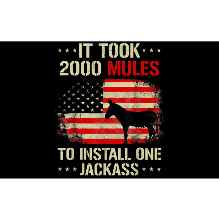 Funny Anti Biden It Took 2000 Mules To Install One Jackass Bumper Sticker