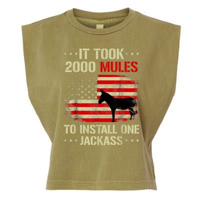 Funny Anti Biden It Took 2000 Mules To Install One Jackass Garment-Dyed Women's Muscle Tee