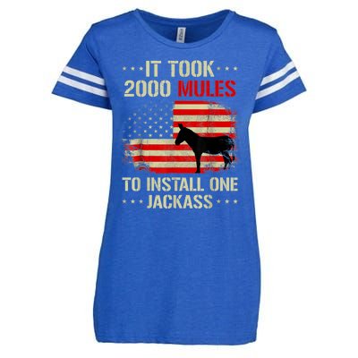 Funny Anti Biden It Took 2000 Mules To Install One Jackass Enza Ladies Jersey Football T-Shirt