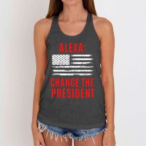 Funny Anti Biden Conservative  Women's Knotted Racerback Tank