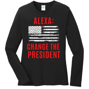 Funny Anti Biden Conservative  Ladies Long Sleeve Shirt