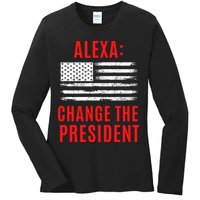 Funny Anti Biden Conservative  Ladies Long Sleeve Shirt